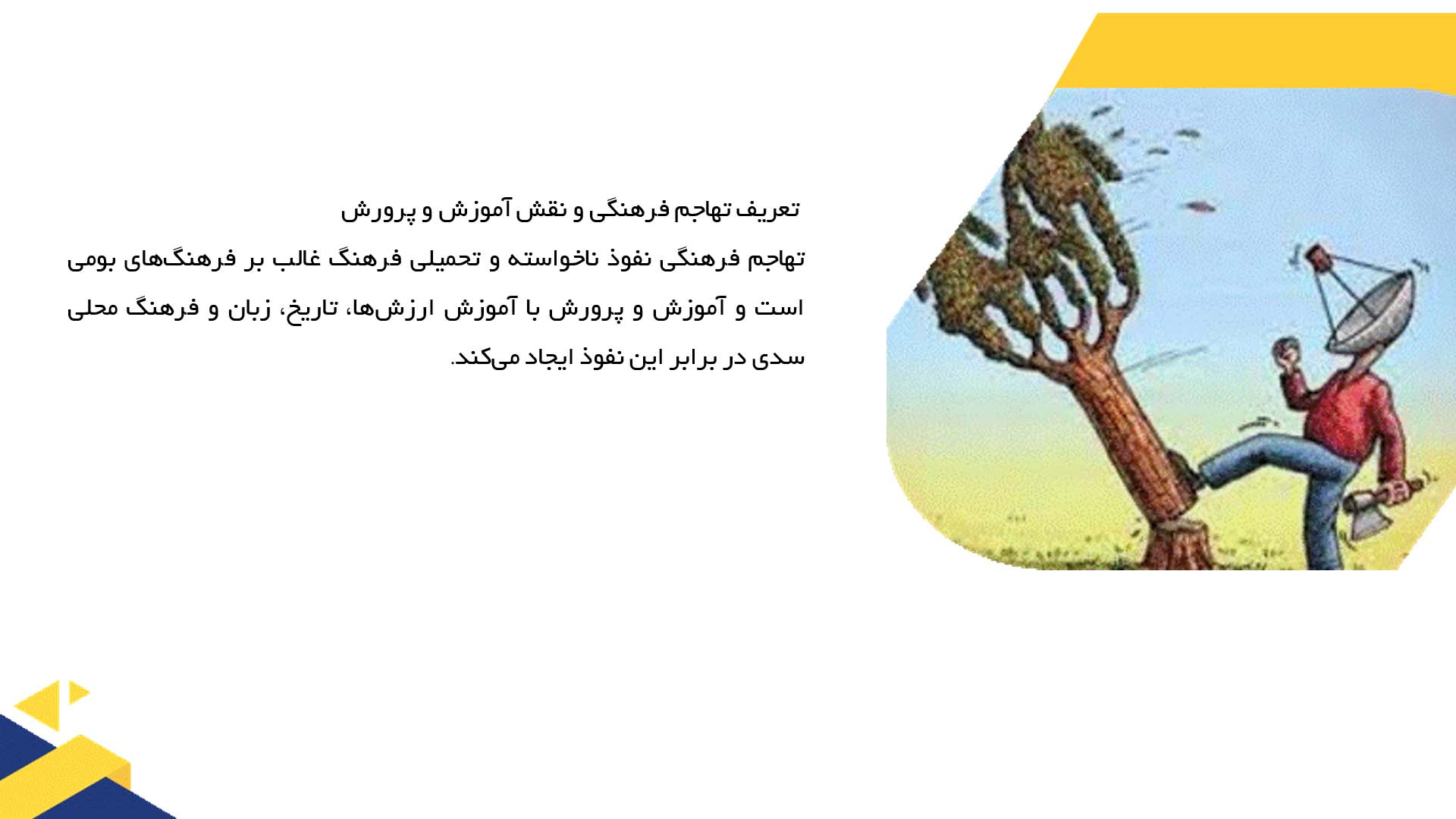 پاورپوینت در مورد نقش آموزش و پرورش در مقابله با تهاجم فرهنگی